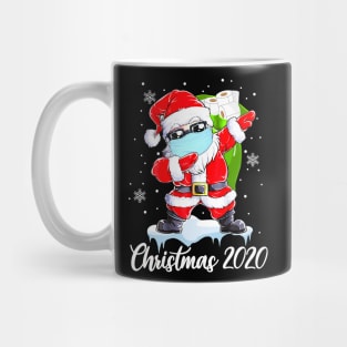 Merry Christmas 2020 Quarantine Santa Dabbing With Face Mask Mug